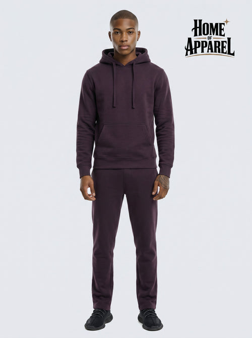 Dark Brown Heavy Weight Cotton Fleece Sweatsuit