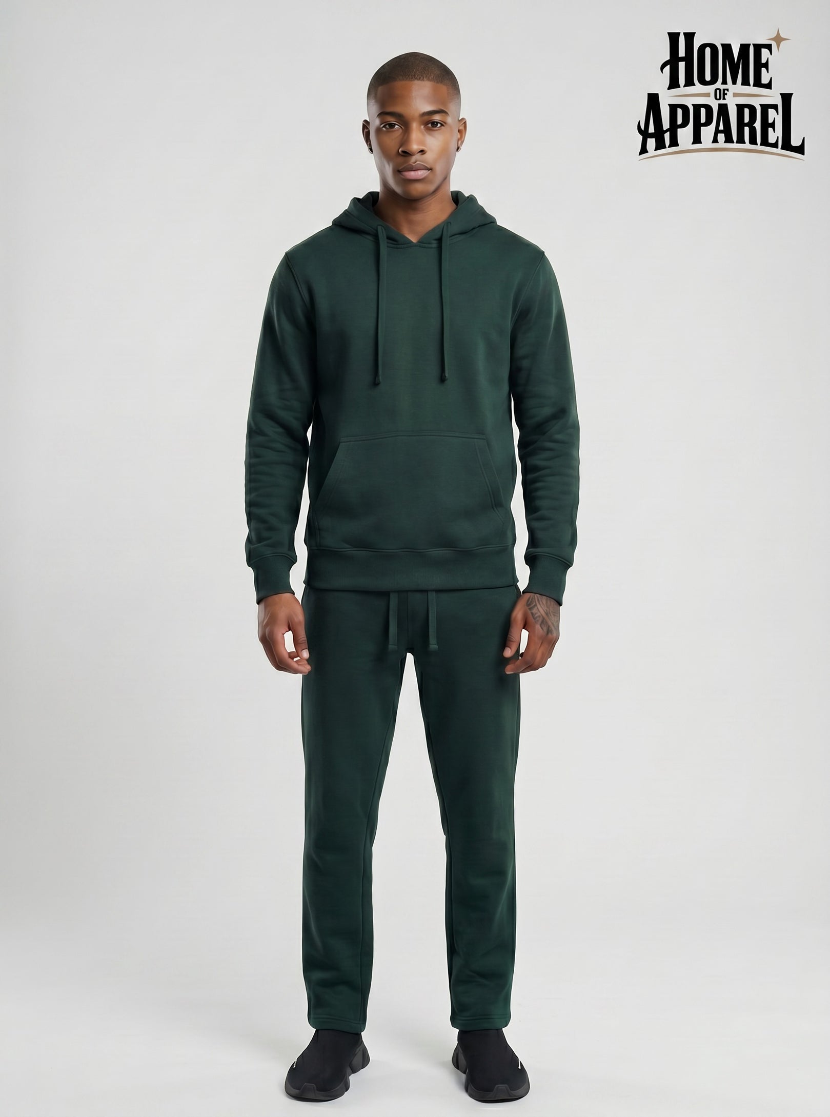 Green Heavy Weight Cotton Fleece SweatSuit