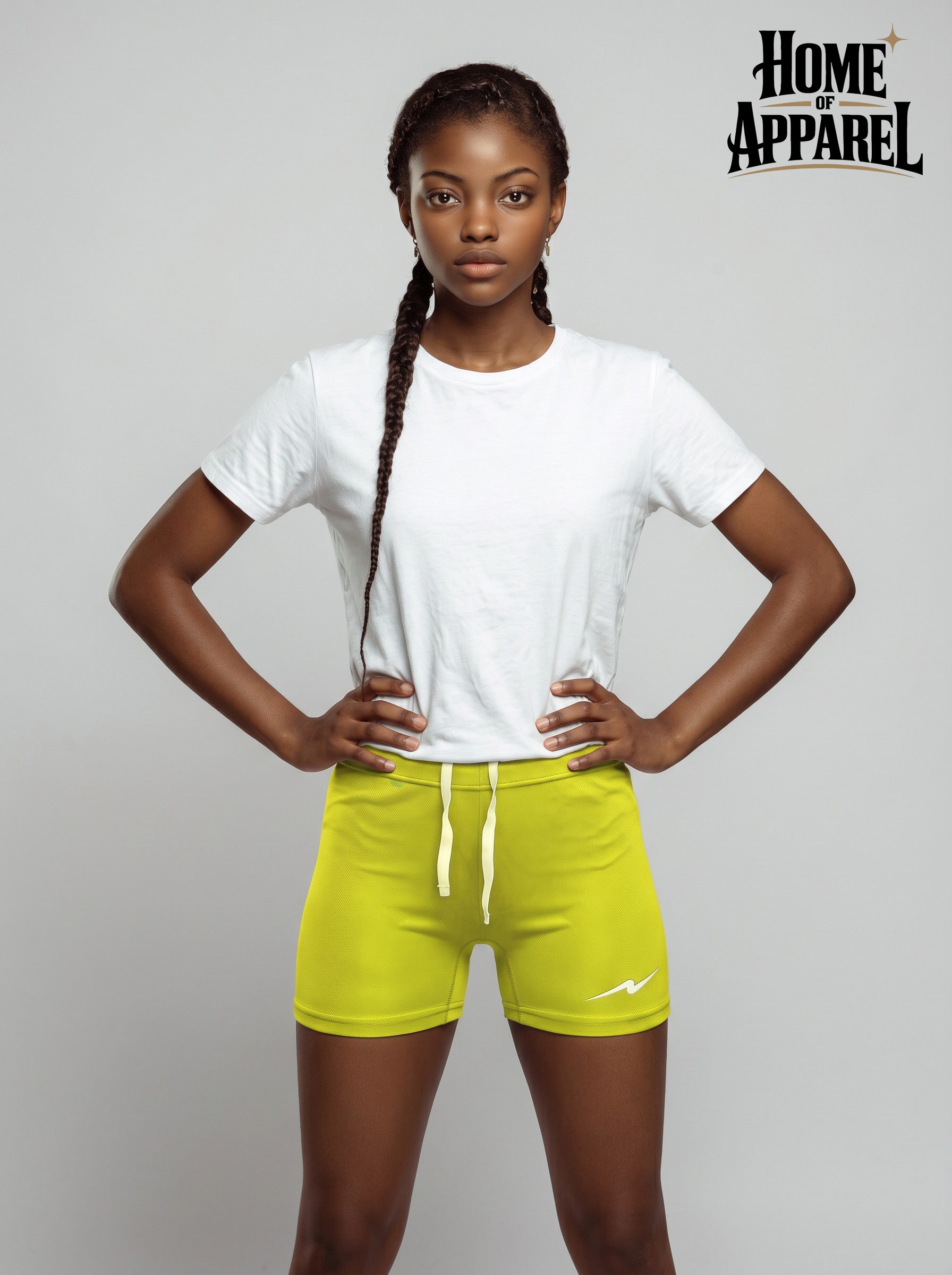 Youth Girls Volleyball Shorts – Lightweight Polyester Sportswear