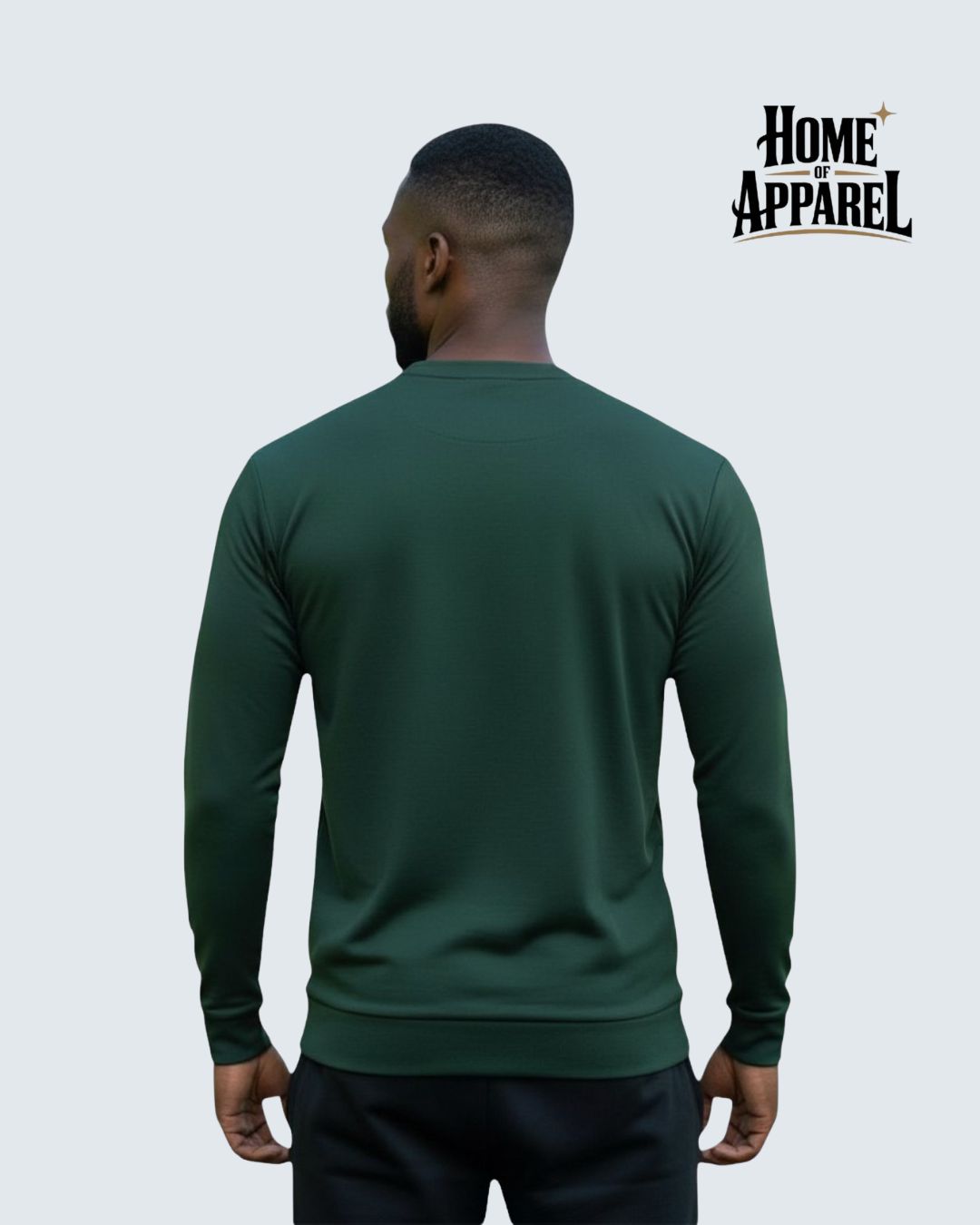 Green Polyester Fleece Sweatshirt for Men | Men’s Green Sweatshirt