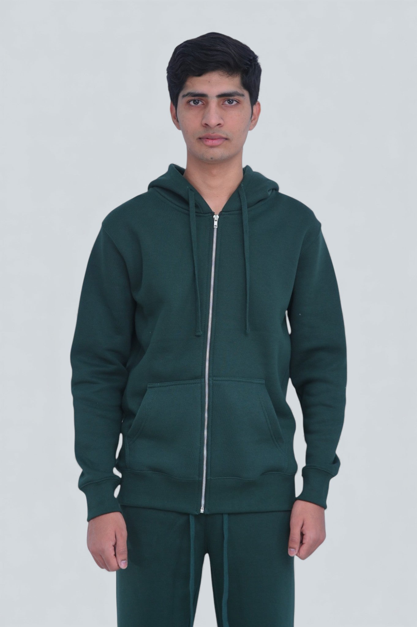 Heavy Weight  Cotton Fleece Zip Up Hoodies
