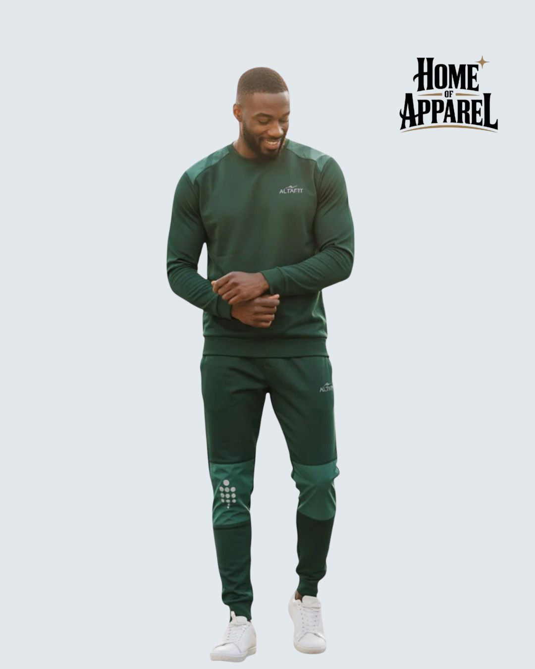 Green Polyester fleece Sweat suit for Men | Men’s Green Sweat Suit