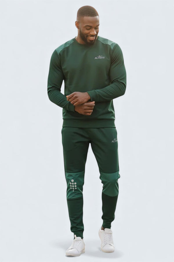 Green Polyester fleece Sweat suit for Men | Men’s Green Sweat Suit