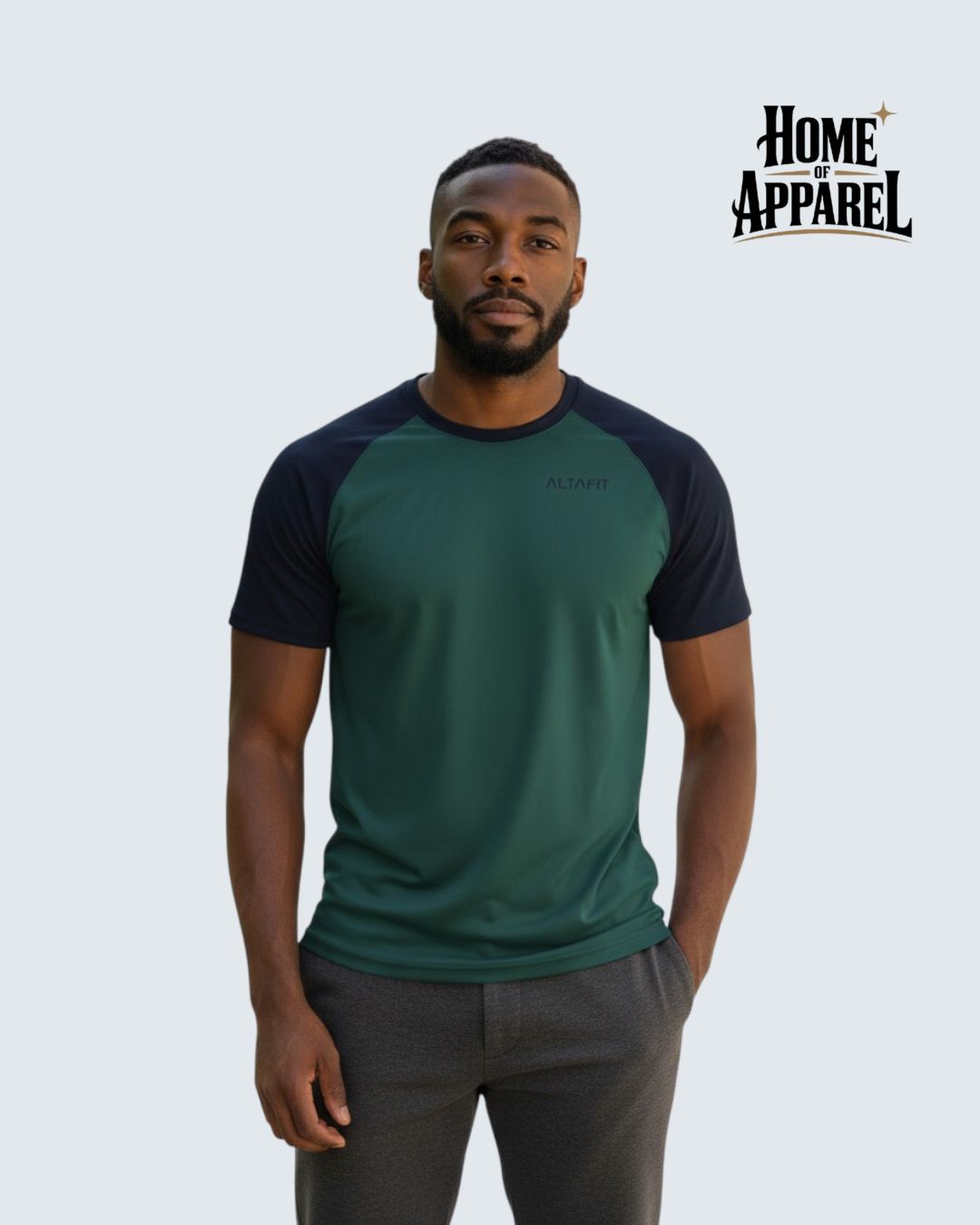 Cotton Jersey Contrast Raglan T-Shirt