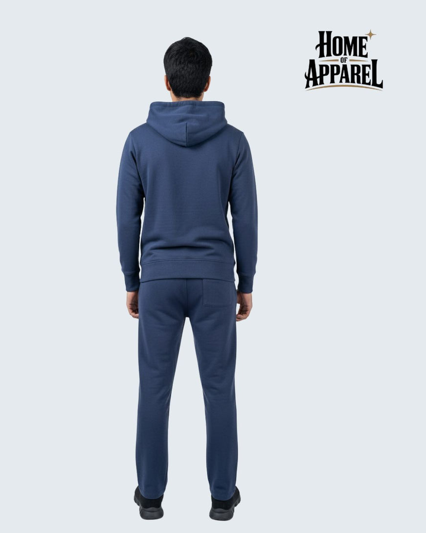 Navy Blue Heavy Weight Cotton Fleece Street Wear Sweatsuit