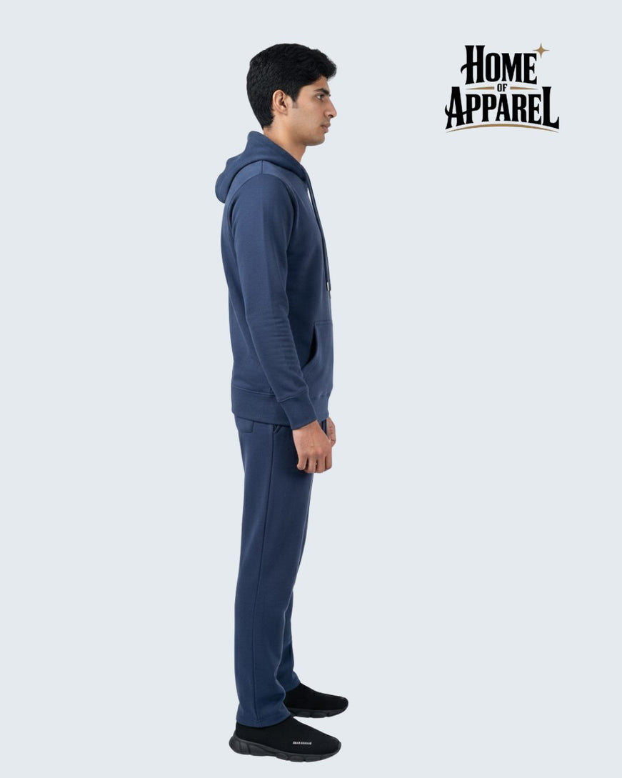Navy Blue Heavy Weight Cotton Fleece Street Wear Sweatsuit