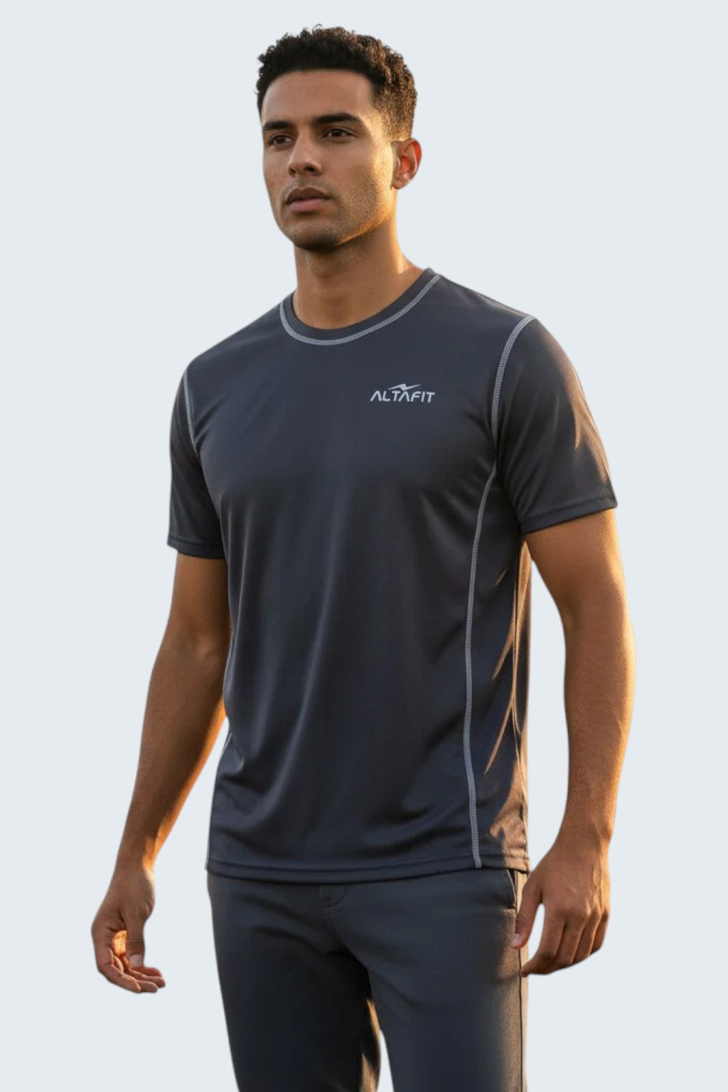 Contrast Stitch Dri Fit Mesh T-Shirt