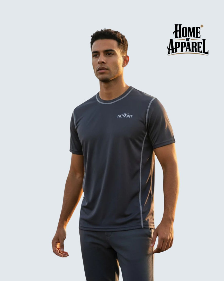 Contrast Stitch Dri Fit Mesh T-Shirt