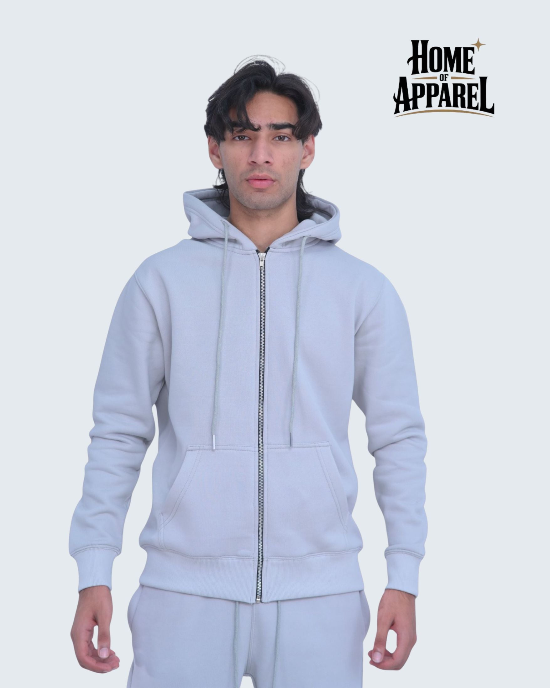 Heavy Weight  Cotton Fleece Zip Up Hoodies