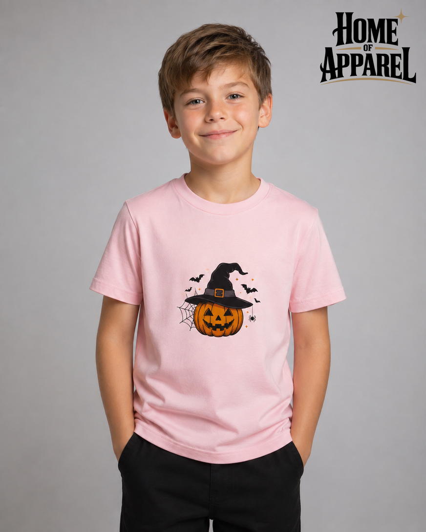 Halloween Youth Unisex T-Shirt – 100% Cotton Graphic Tee | Soft & Comfortable
