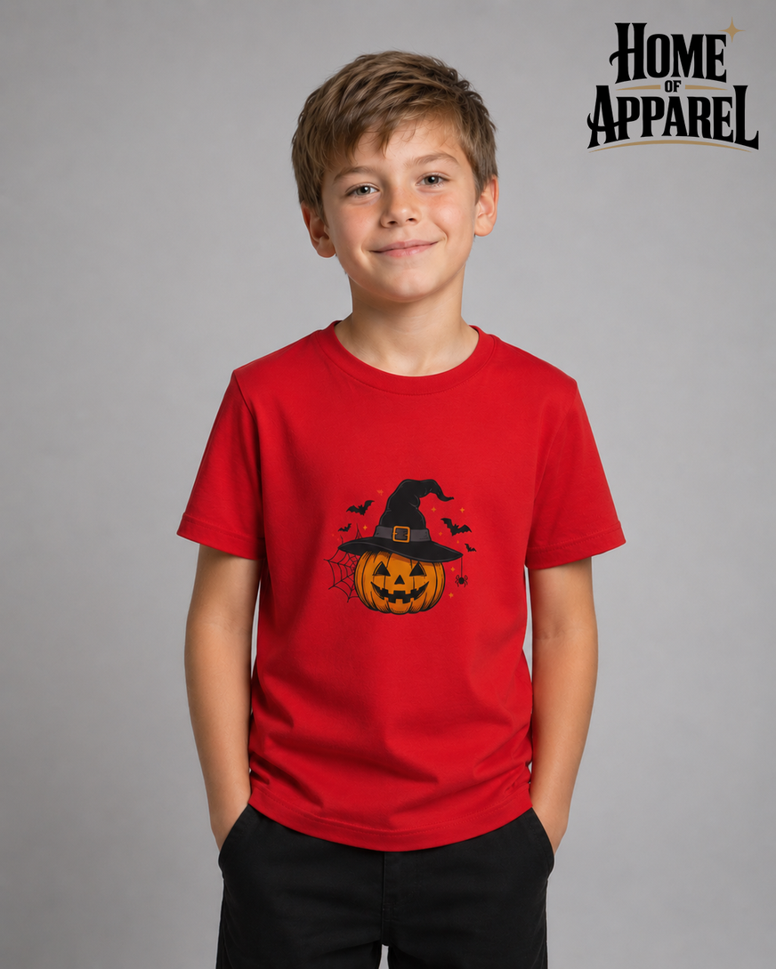 Halloween Youth Unisex T-Shirt – 100% Cotton Graphic Tee | Soft & Comfortable