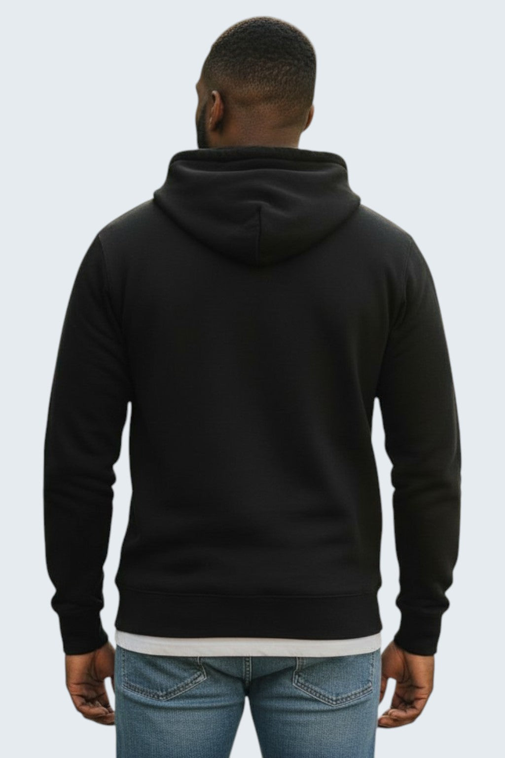 Black Full Zipper Heavy Blend Hooded Sweatshirt