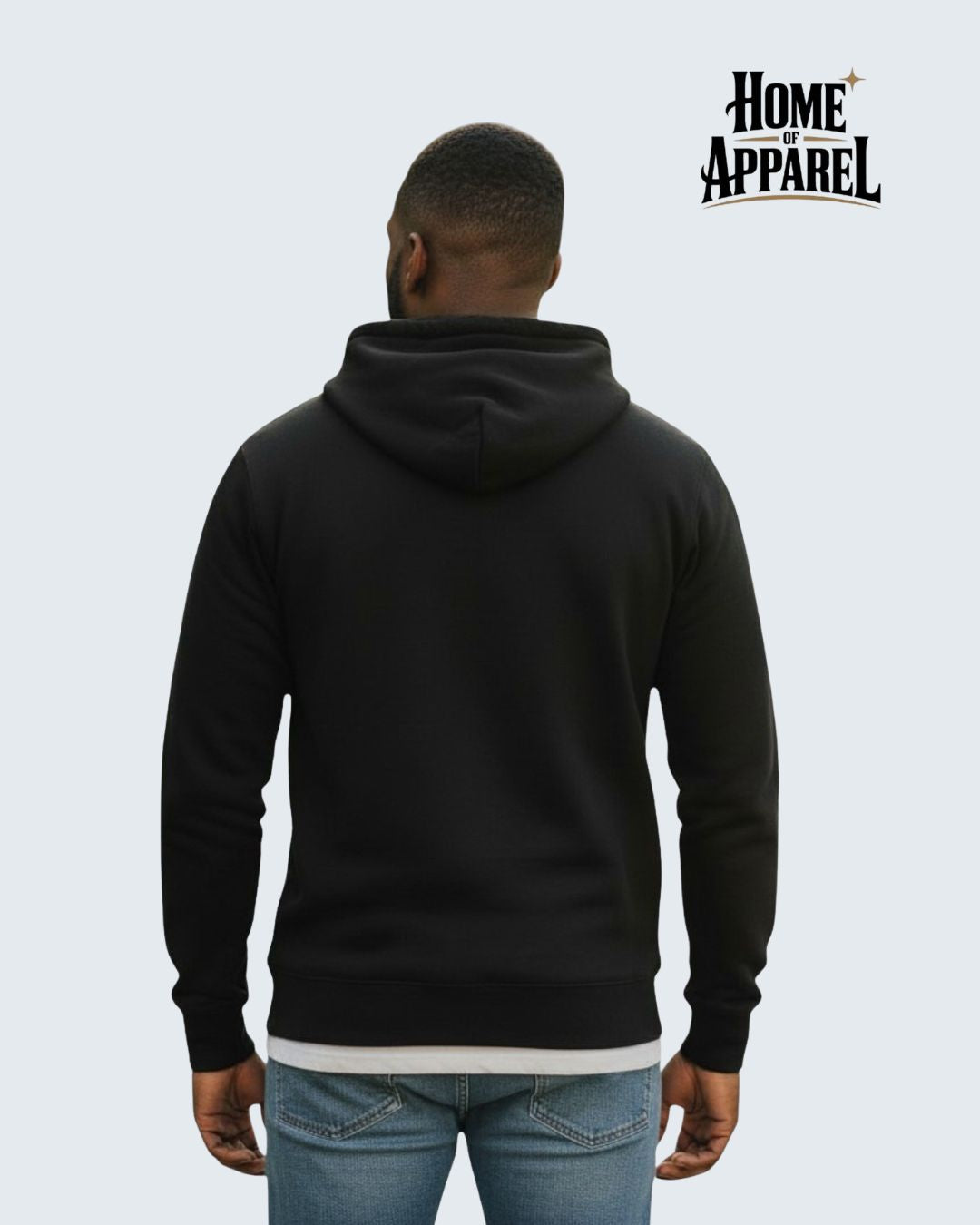 Black Full Zipper Heavy Blend Hooded Sweatshirt