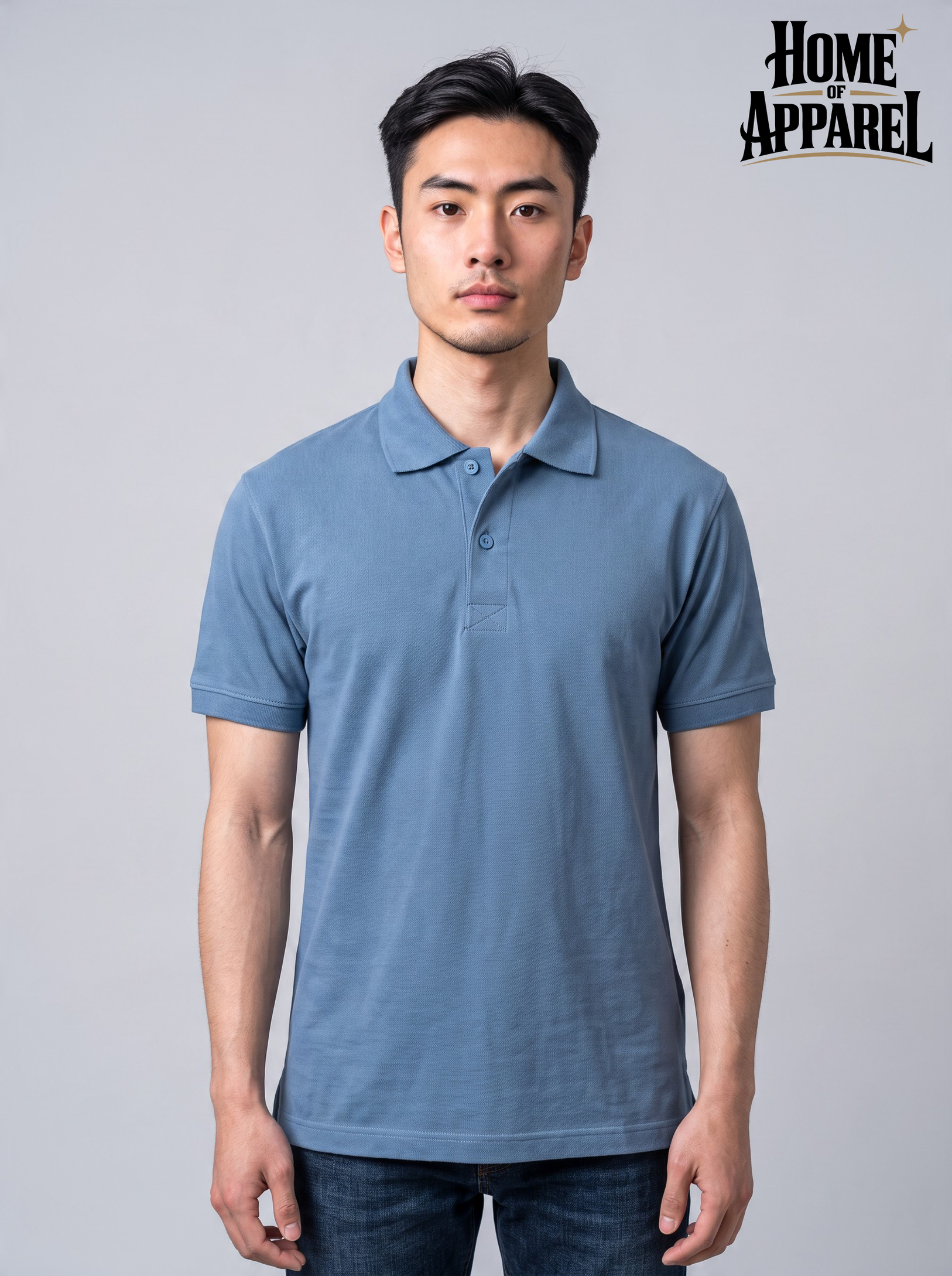 Classic cotton polyester  indigoblue polo shirt