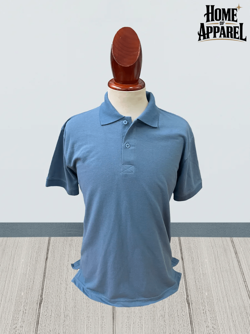 Premium pique indigoblue polo shirt for corporate uniforms