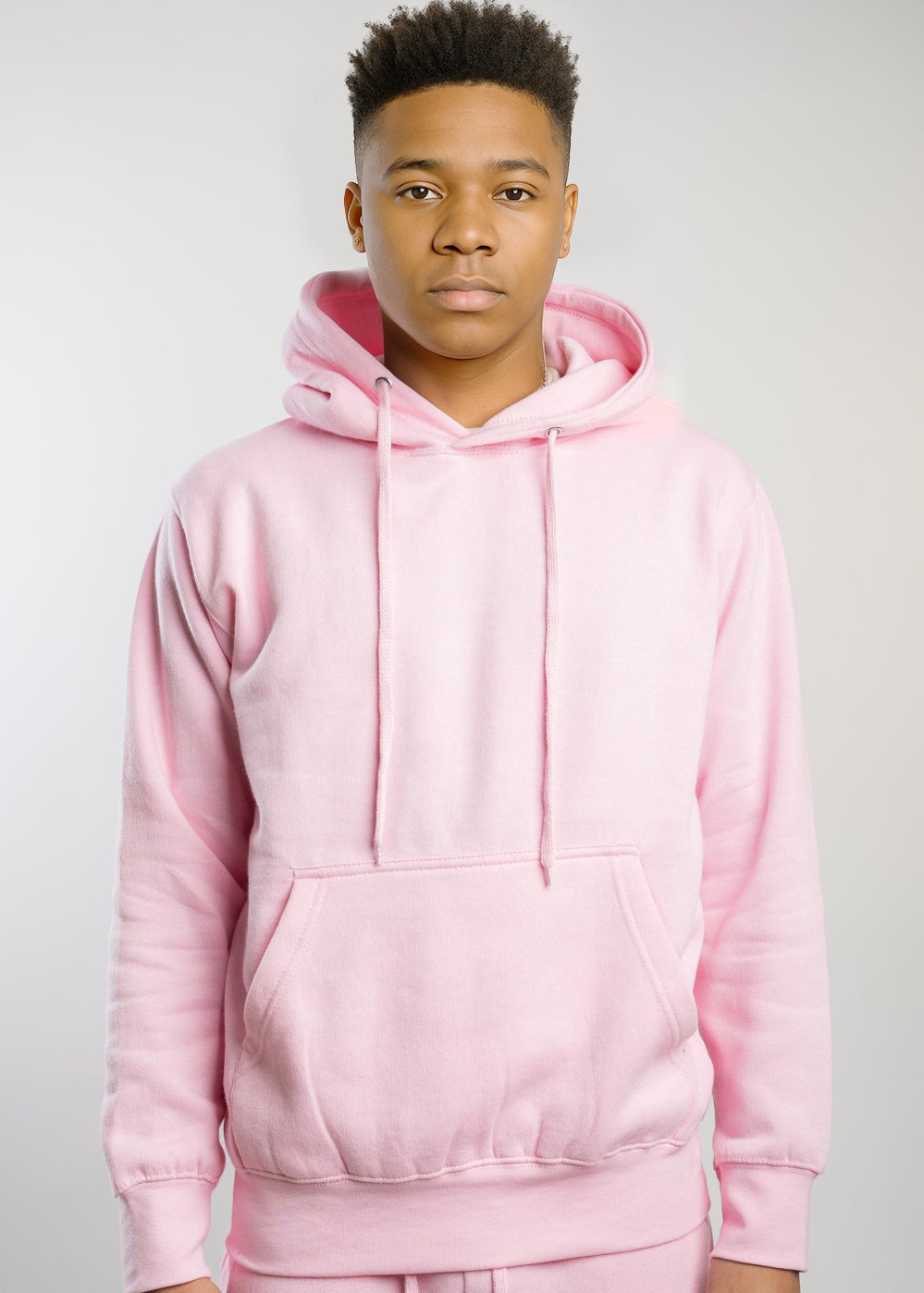 Light Pink Heavy Blend Fleece Hooded Sweatshirt