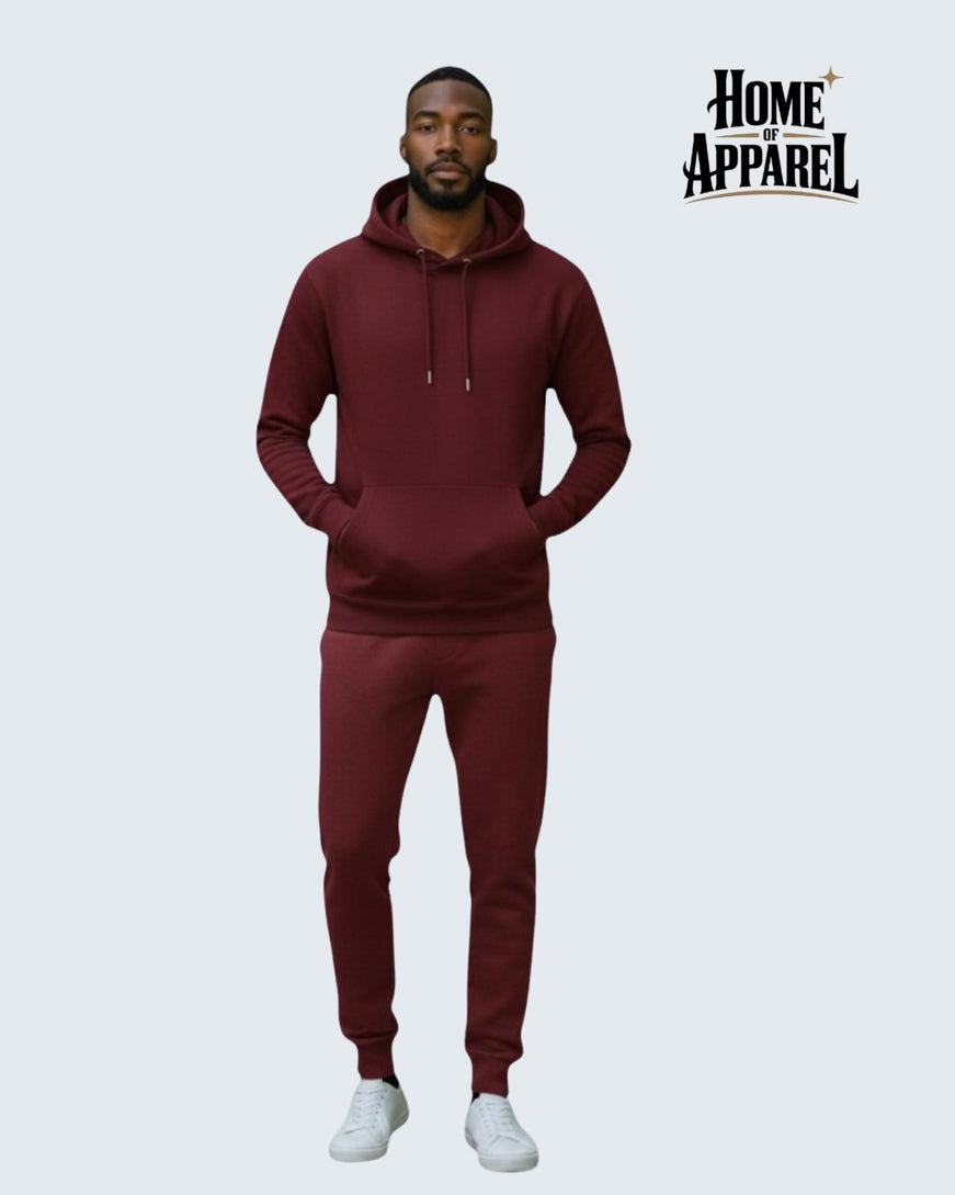 Maroon Heavy Blend Fleece Sweatsuit