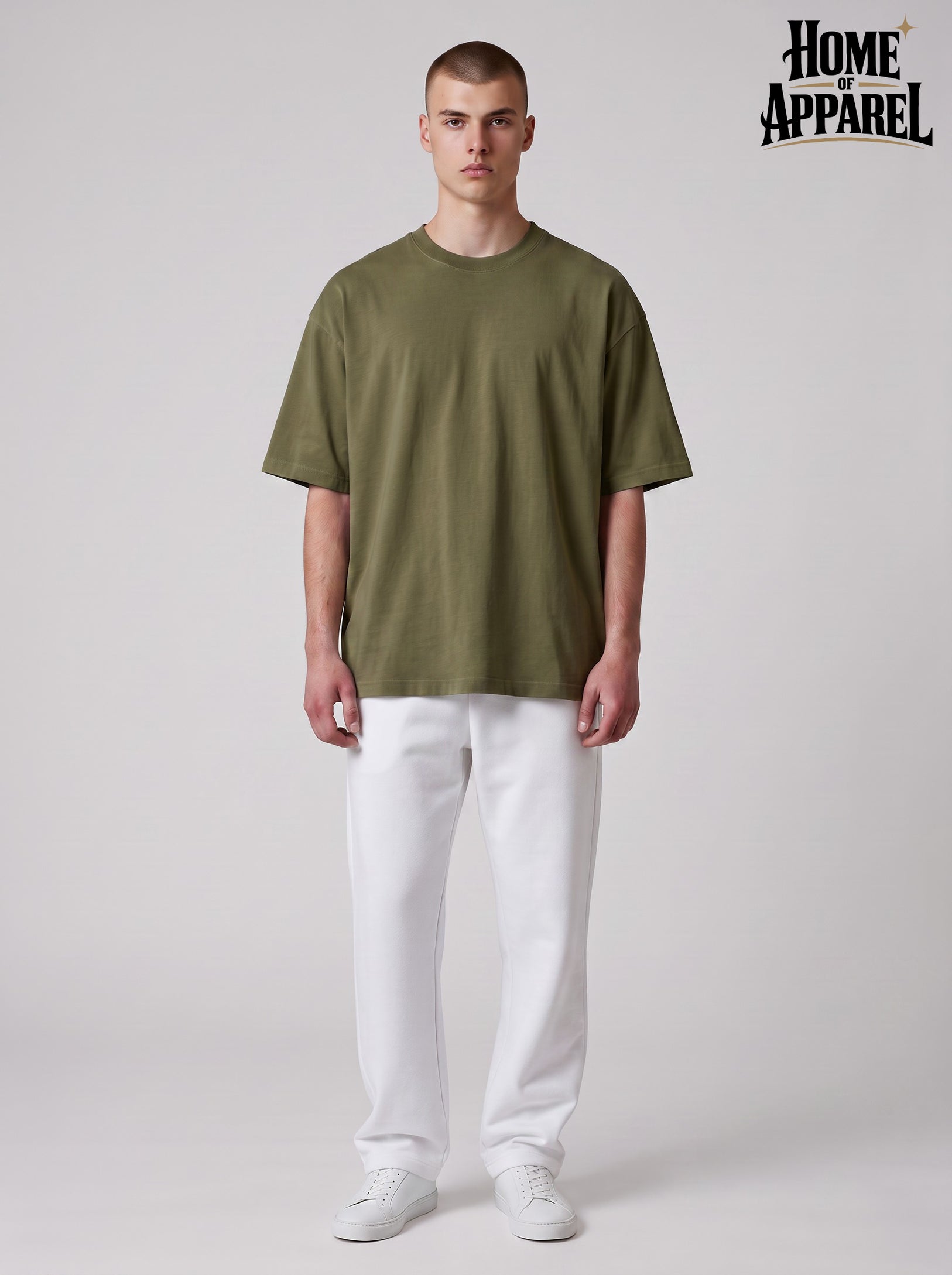 260GSM Unisex Washed Oversized Heavyweight T-Shirt – Cotton Short Sleeve Tee