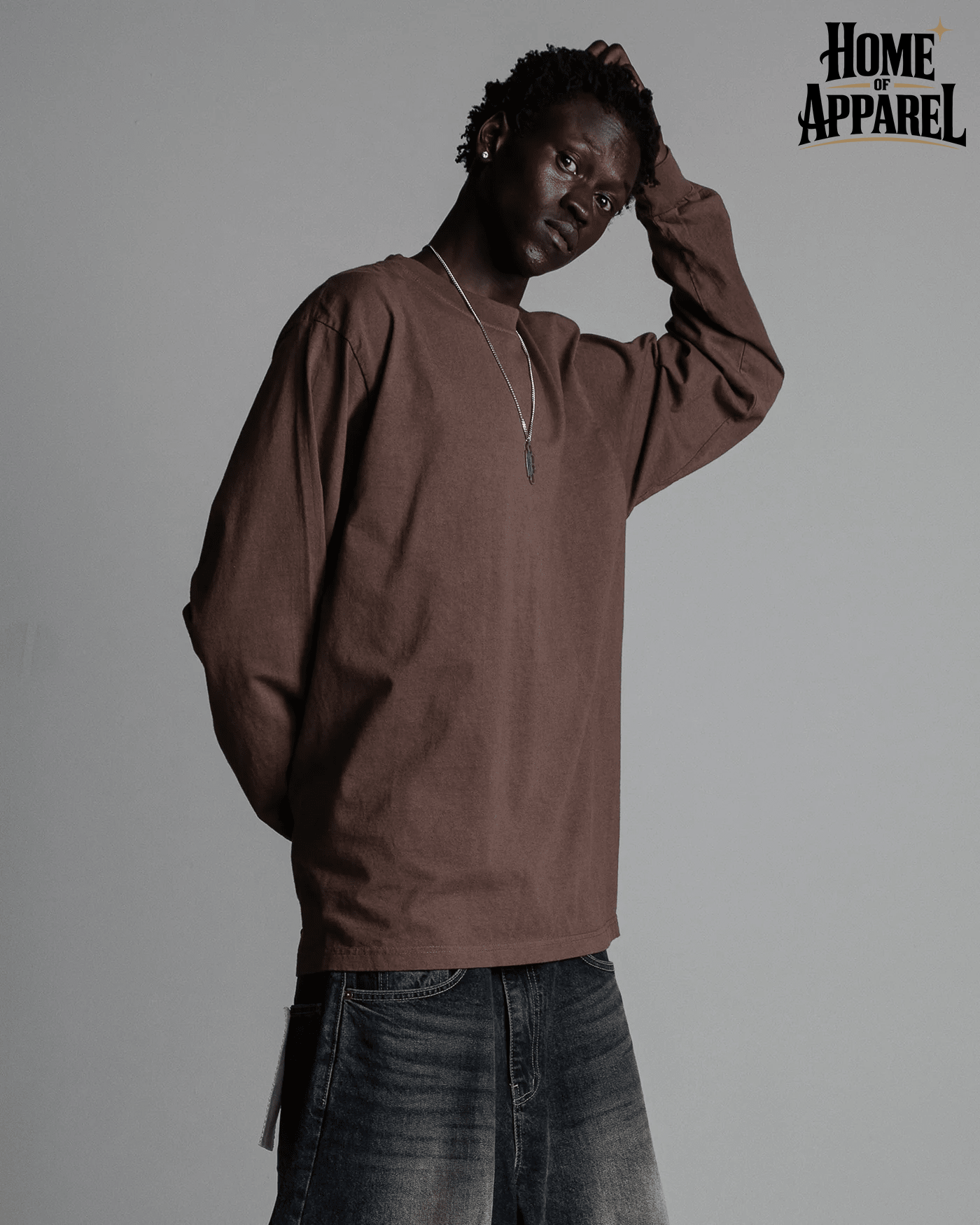 Shaka Wear 7.5 oz Max Heavyweight Garment Dye Long Sleeve T-Shirt | Premium Blank Streetwear Tee