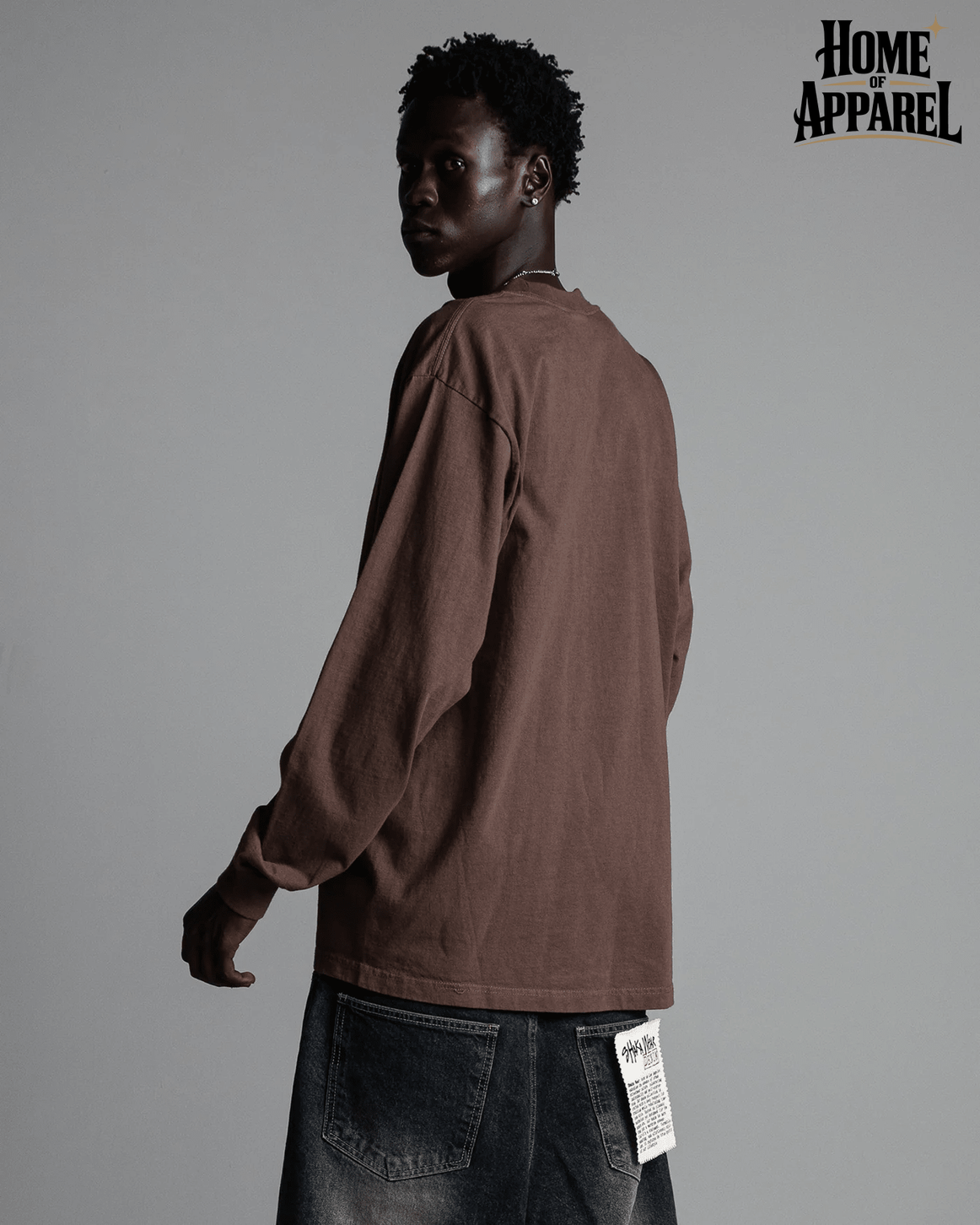 Shaka Wear 7.5 oz Max Heavyweight Garment Dye Long Sleeve T-Shirt | Premium Blank Streetwear Tee