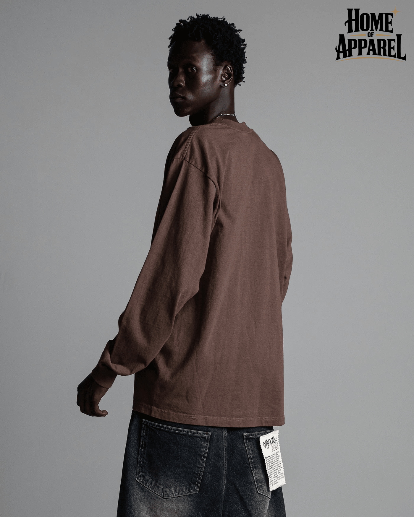 Shaka Wear 7.5 oz Max Heavyweight Garment Dye Long Sleeve T-Shirt | Premium Blank Streetwear Tee