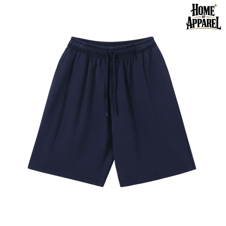 Stone-washed French terry drawstring shorts, image 11