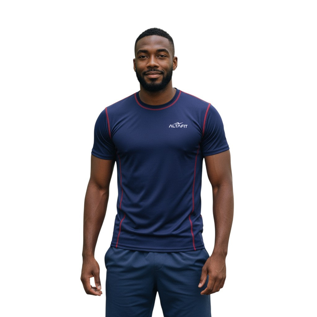 Contrast Stitch Dri Fit Mesh T-Shirt