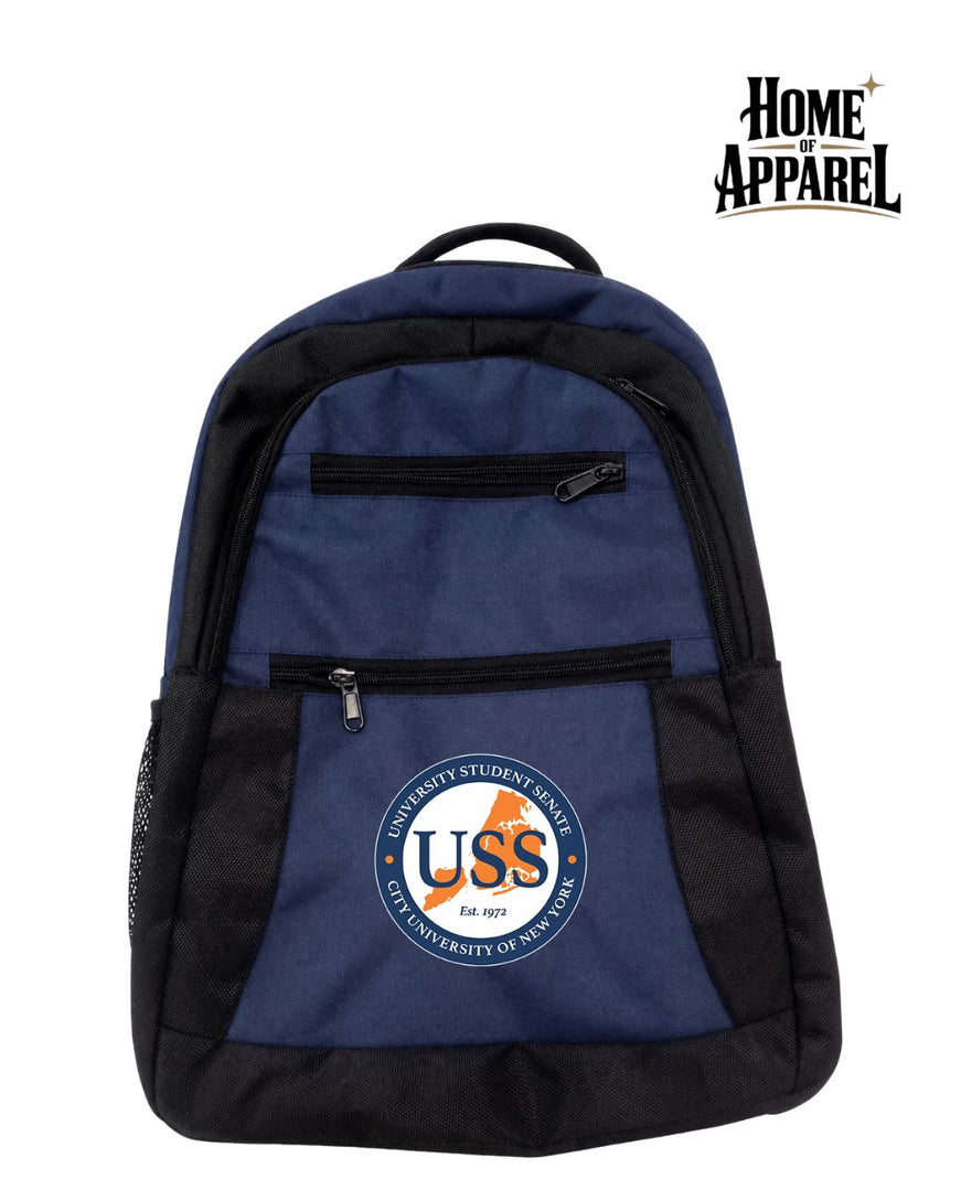 Navy Blue and Black Backpack (University Student Senate)