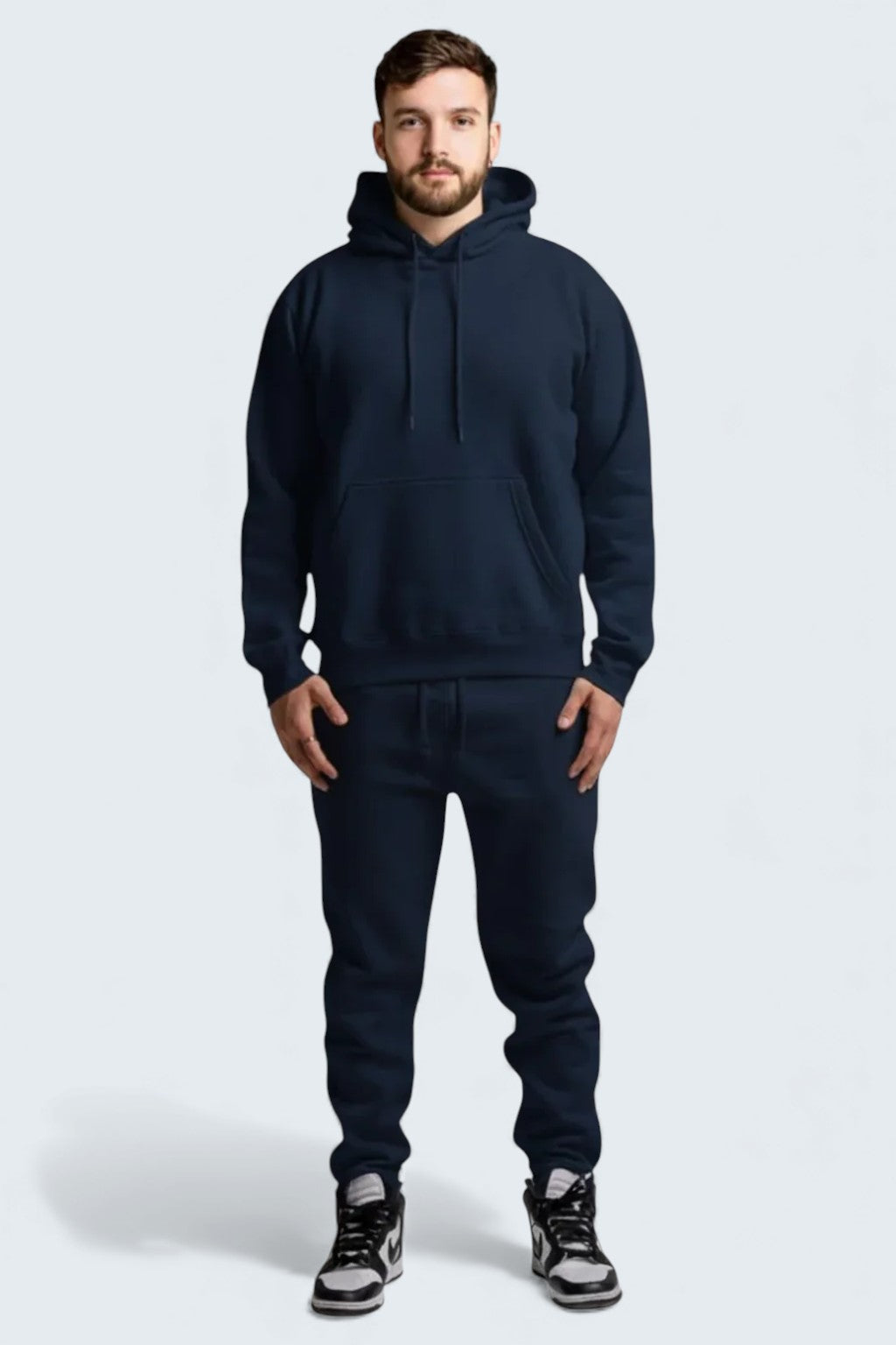 Navy Blue Heavy Blend Fleece Sweatsuit for Men | Men’s Navy Blue Sweatsuit