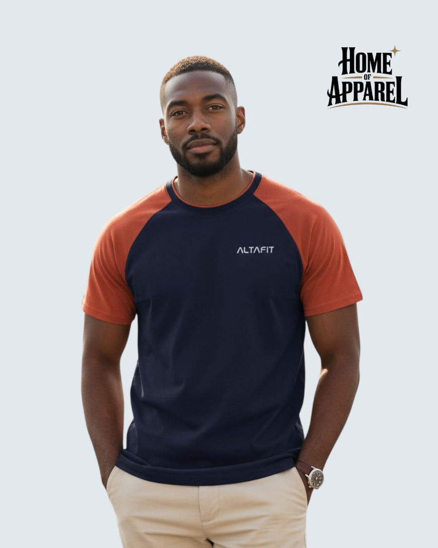 Cotton Jersey Contrast Raglan T-Shirt