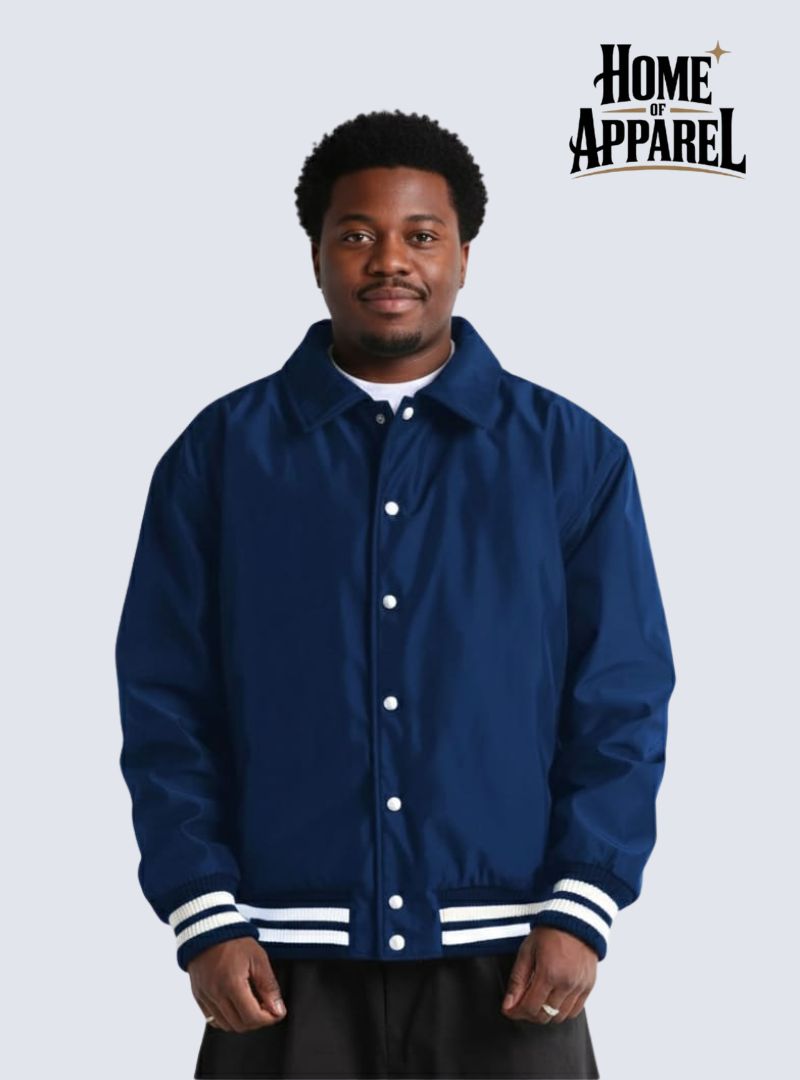 Shaka Wear Collared Varsity Jacket