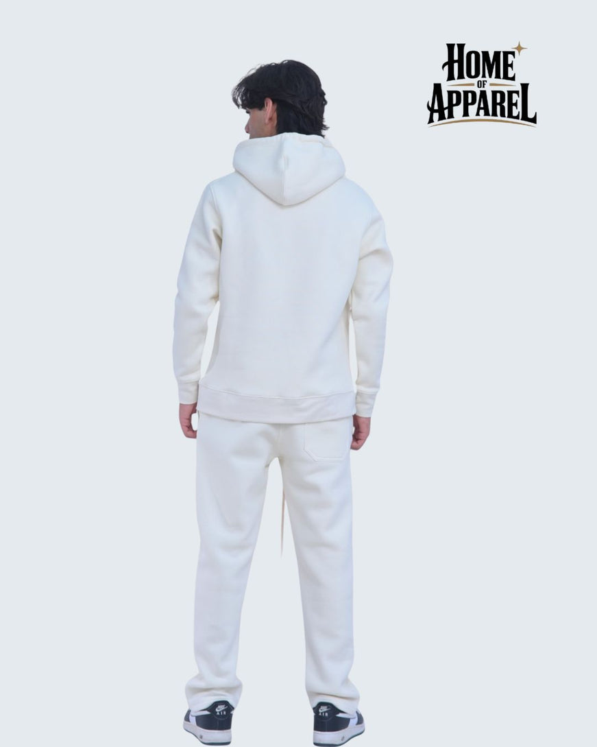 Off-White/Cream Heavy Weight Cotton Fleece SweatSuit