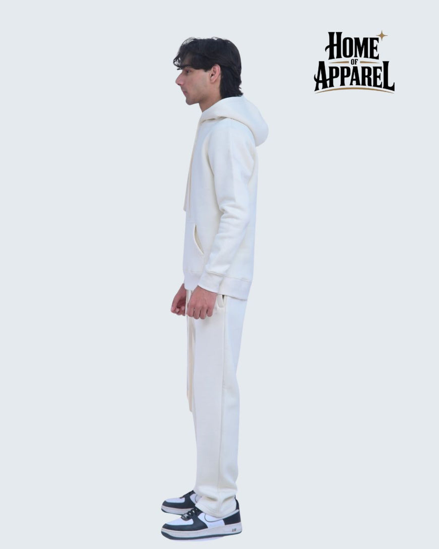 Off-White/Cream Heavy Weight Cotton Fleece SweatSuit
