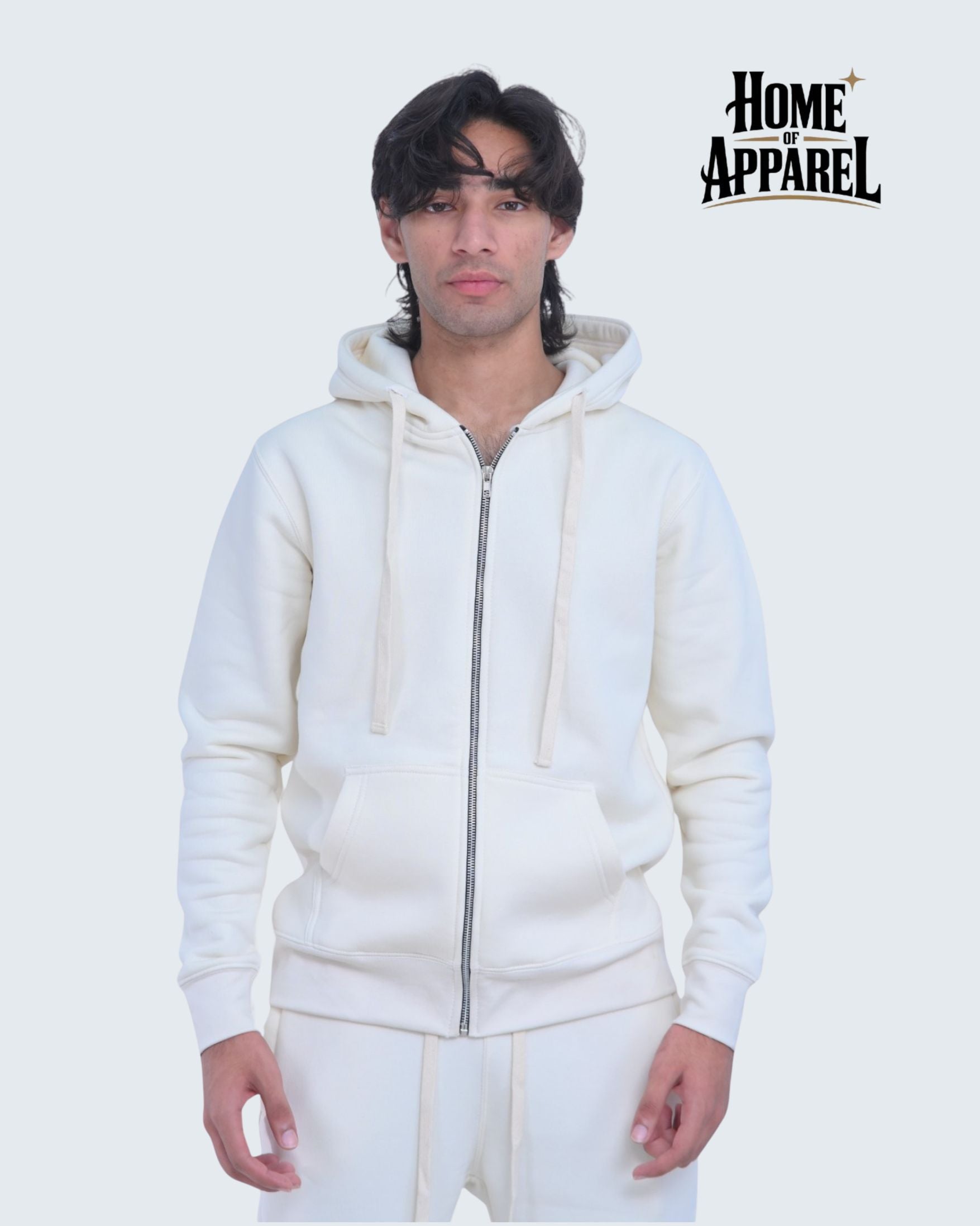 Heavy Weight  Cotton Fleece Zip Up Hoodies