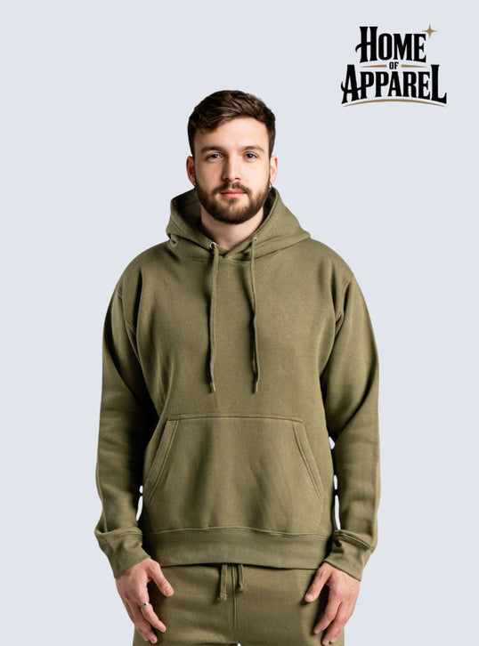 Olive Green Heavy Blend Fleece Hoodie
