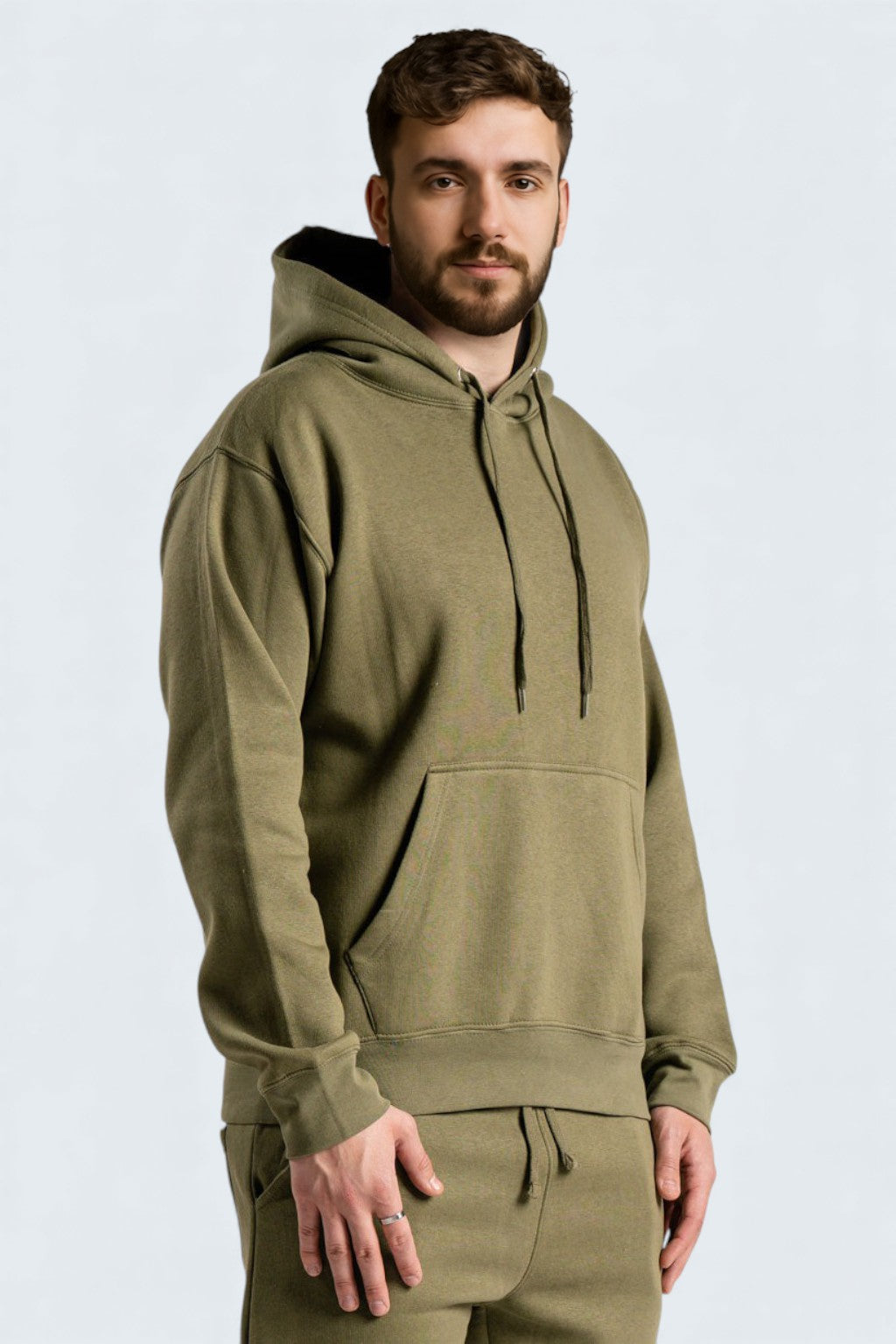 Olive Green Heavy Blend Fleece Hoodie