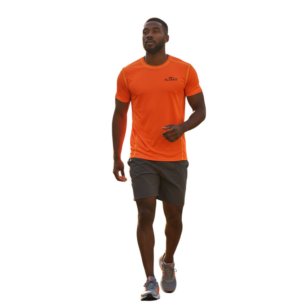 Contrast Stitch Dri Fit Mesh T-Shirt