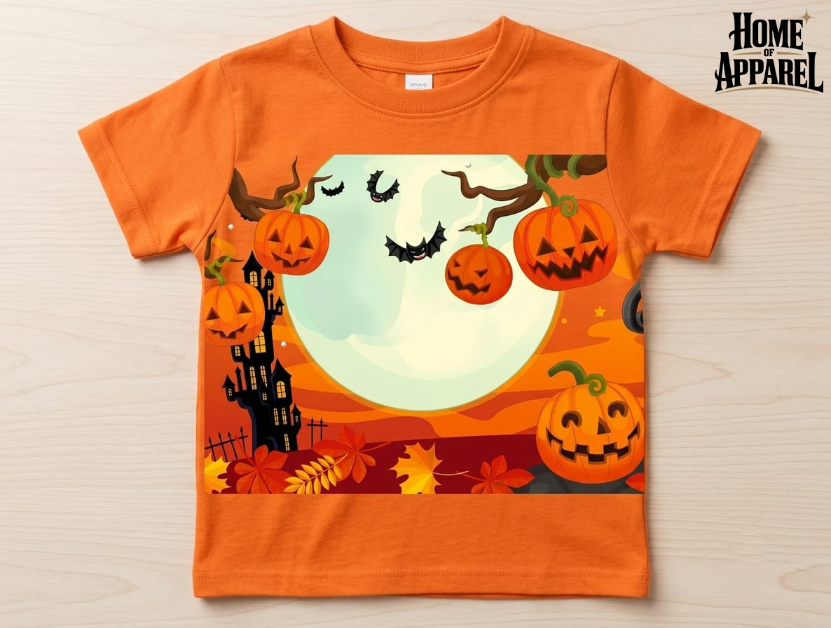 Halloween Youth Unisex T-Shirt – 100% Cotton Graphic Tee | Soft & Comfortable