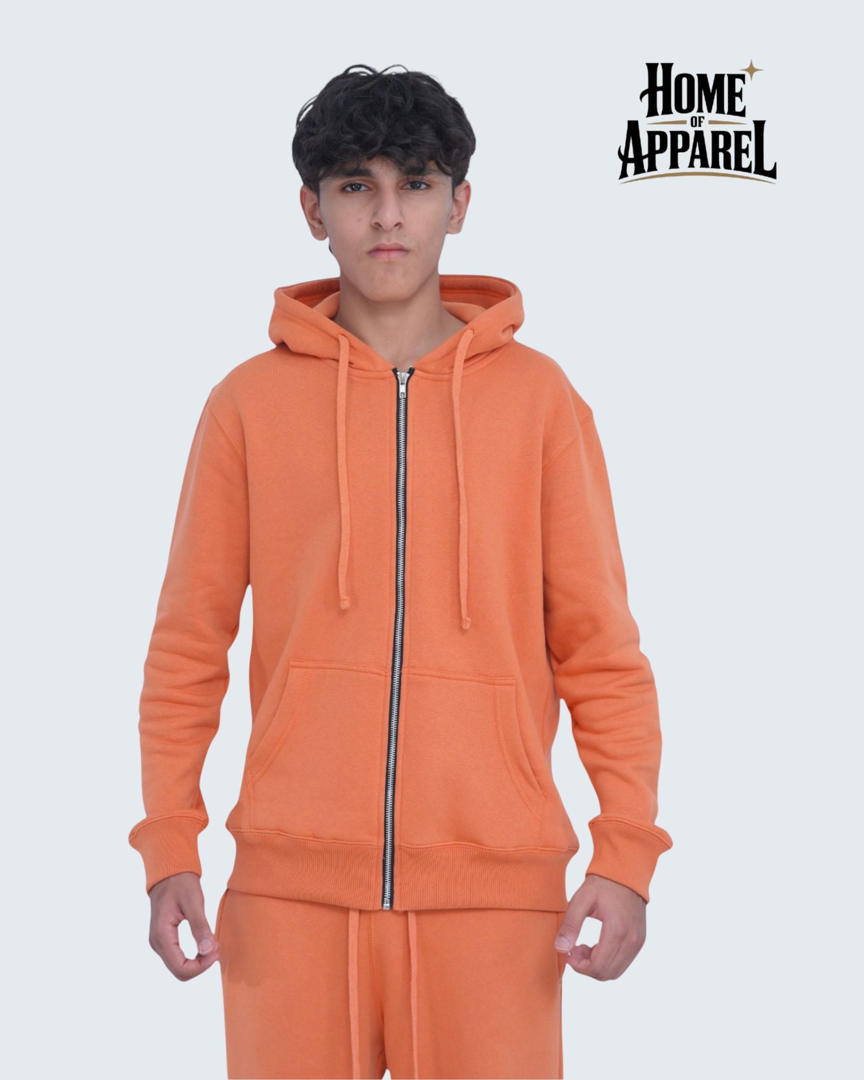 Heavy Weight  Cotton Fleece Zip Up Hoodies