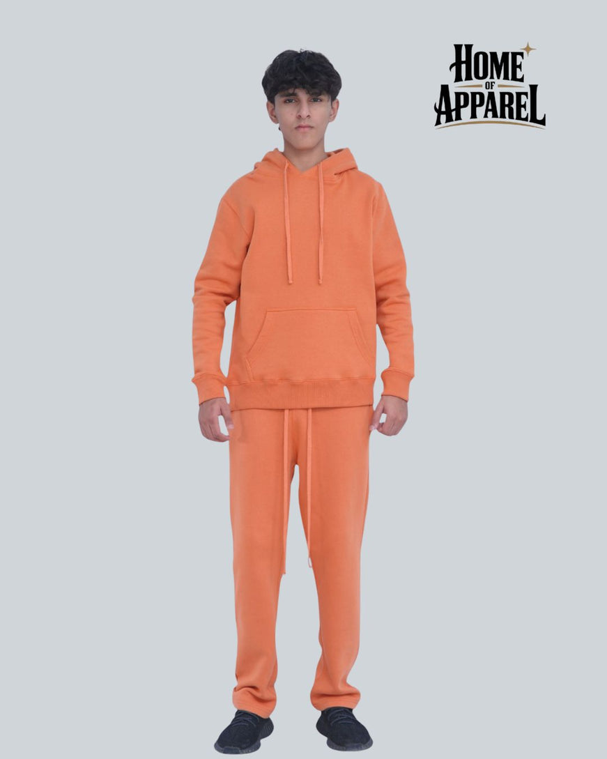 Orange Heavy Weight Cotton Fleece SweatSuit
