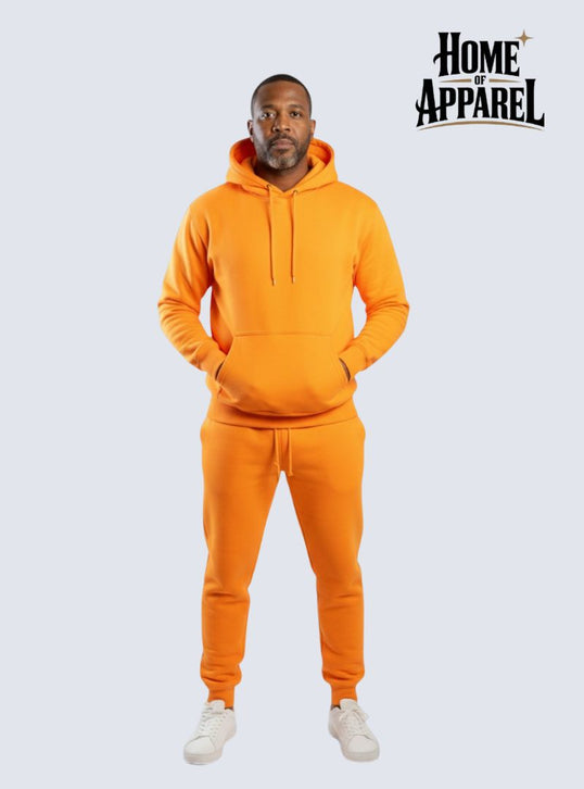 Neon Orange Heavy Blend Fleece SweatSuit