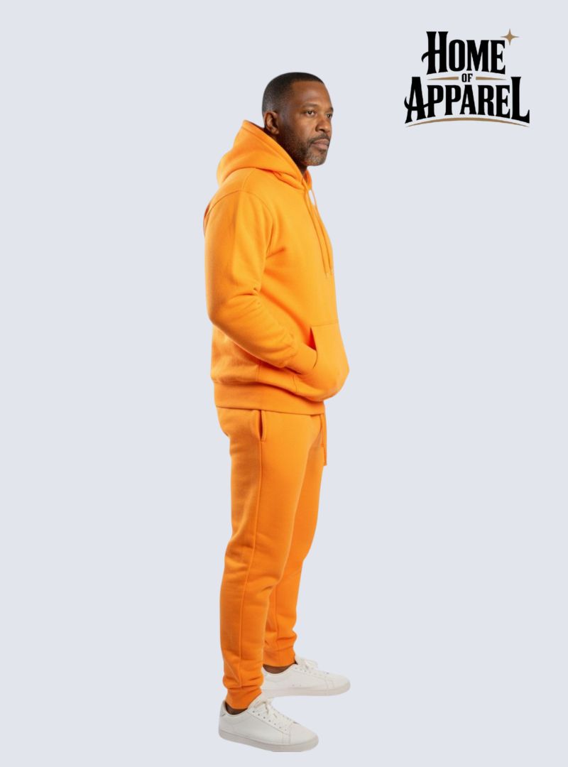Neon Orange Heavy Blend Fleece SweatSuit