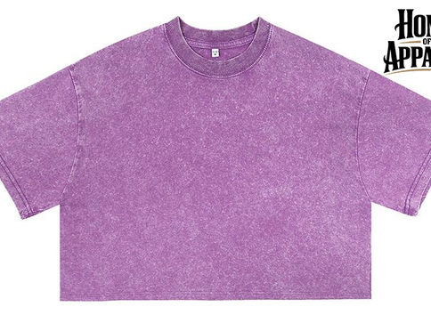 Women's oversized 100% cotton vintage washed crop top, image 2