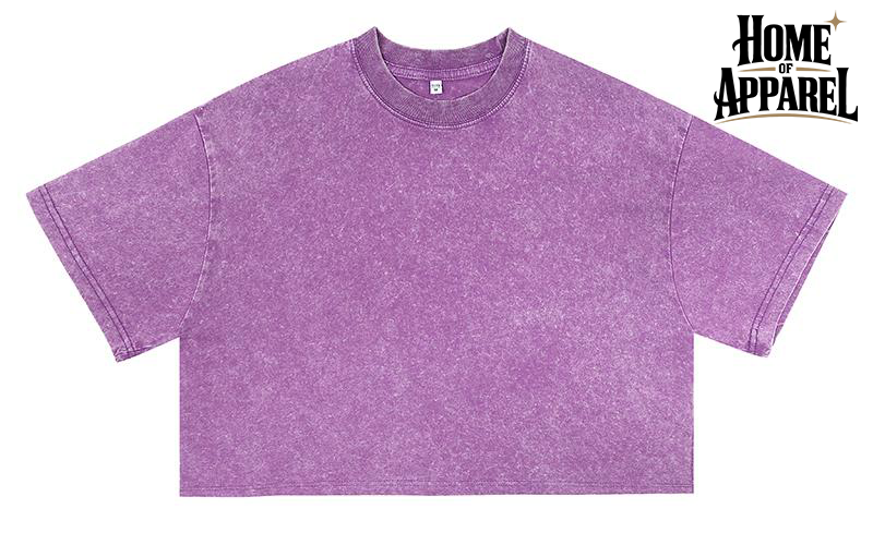 Women's oversized 100% cotton vintage washed crop top, image 2