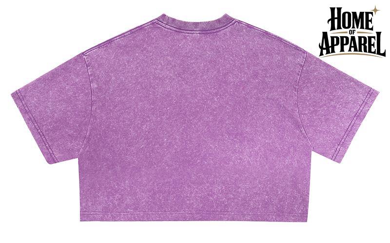 Women's oversized 100% cotton vintage washed crop top, image 3