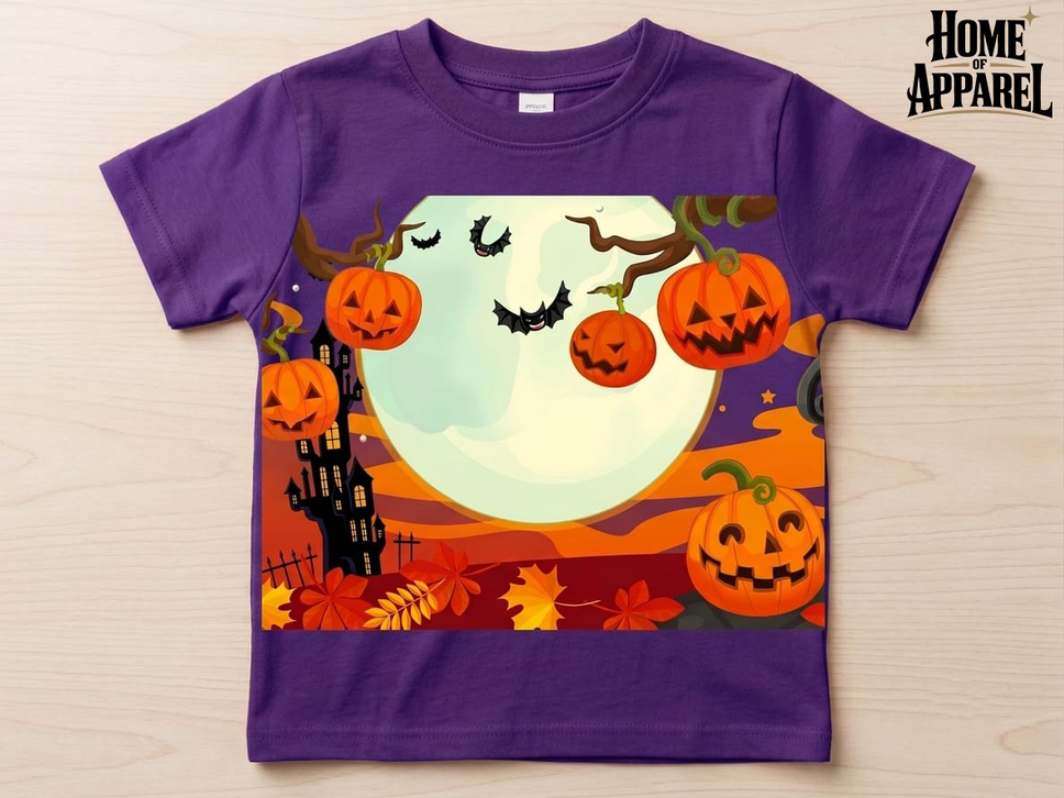 Halloween Youth Unisex T-Shirt – 100% Cotton Graphic Tee | Soft & Comfortable