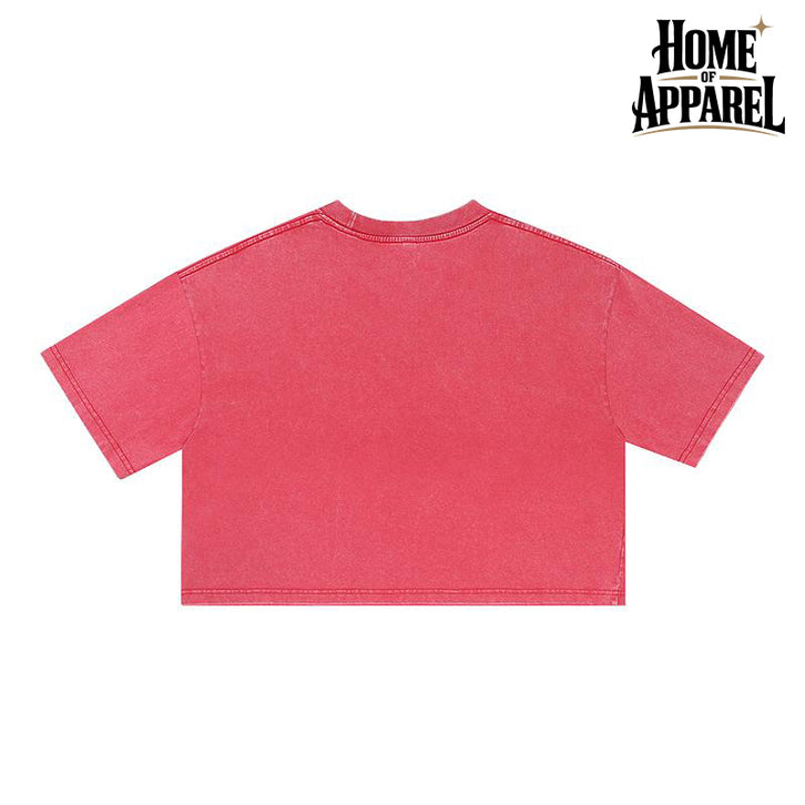 Women's oversized 100% cotton vintage washed crop top, image 9