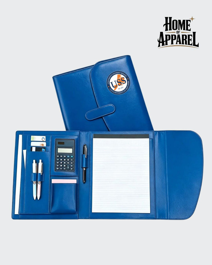 Royal Blue Faux-Leather Organizer Folder (USS)