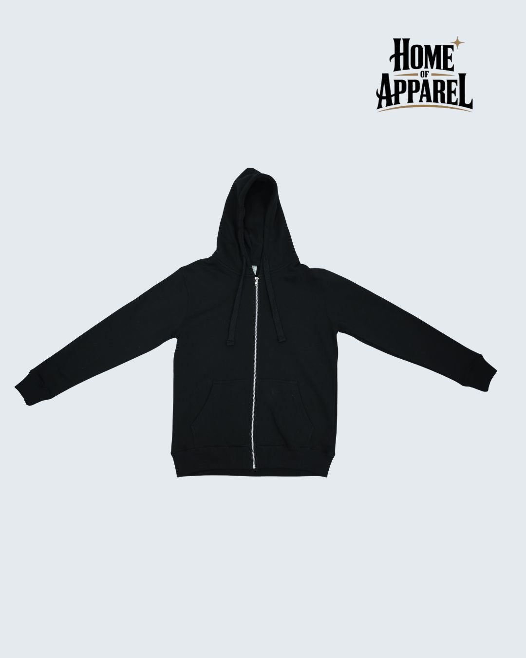 Black Full Zipper Heavy Blend Hooded Sweatshirt