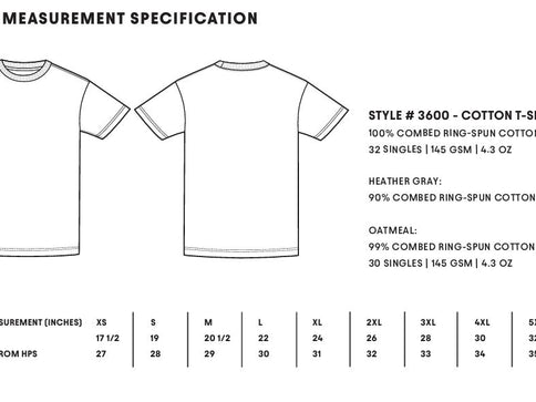 Unisex Next Level 3600 Classic Cotton Tee
